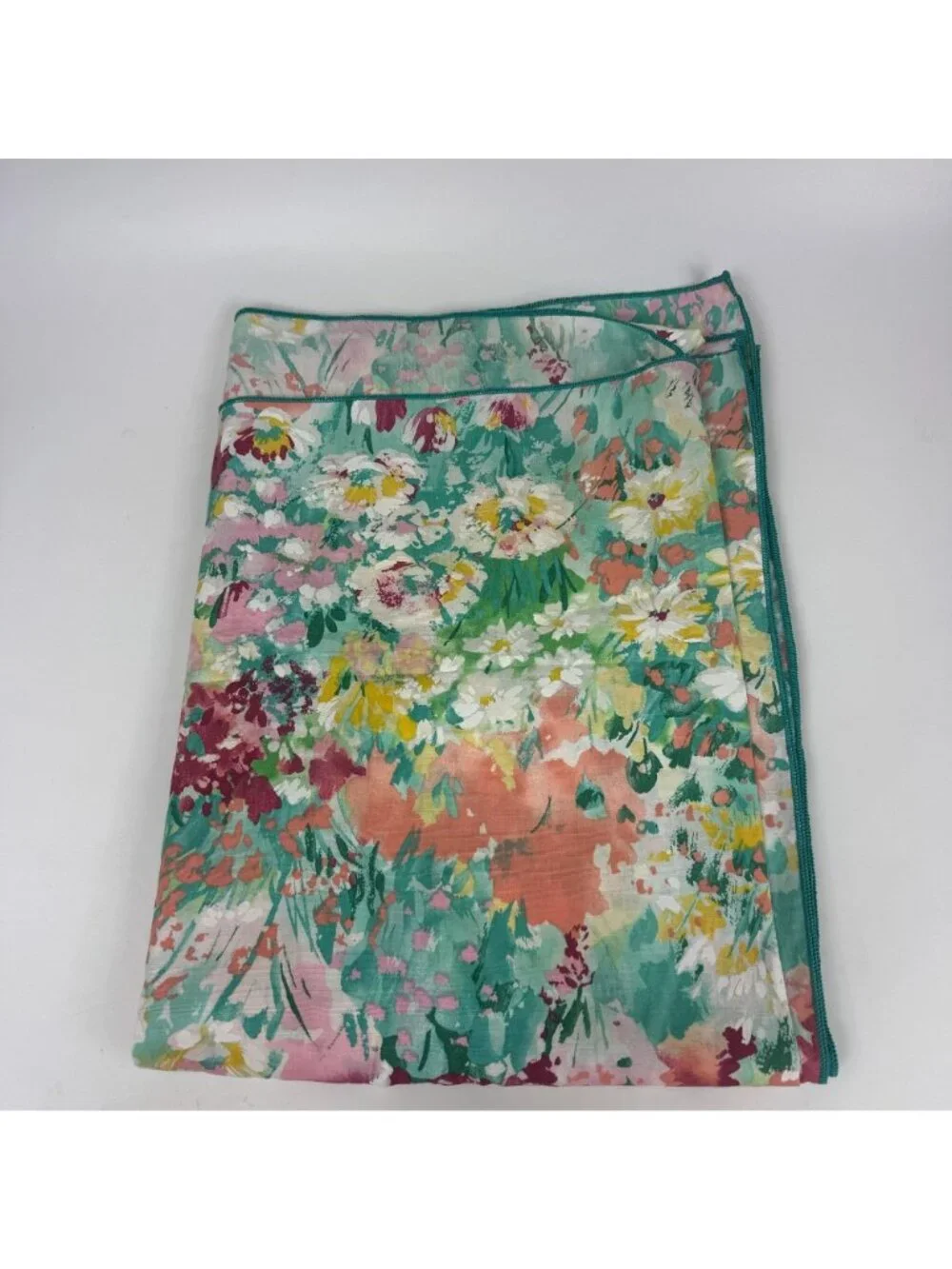 Vintage Vibrant Flower Power Floral Spring Meadow Rectangular Tablecloth
